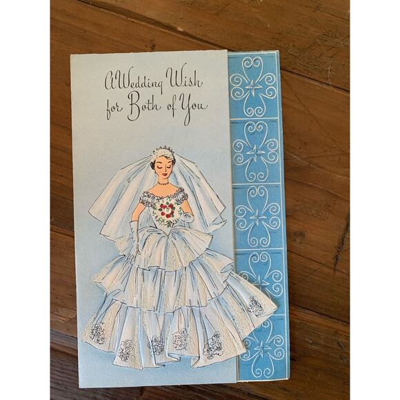 Vintage 1957 Bridal Wedding and Christmas Ephemera Cards - Picture 5 of 5